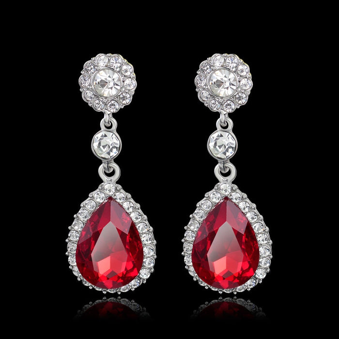 Wholesale glass rhinestone alloy earrings JDC-ES-GSDB006 Earrings 丹比华比 Wholesale Jewelry JoyasDeChina Joyas De China