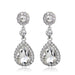 Wholesale glass rhinestone alloy earrings JDC-ES-GSDB006 Earrings 丹比华比 White Wholesale Jewelry JoyasDeChina Joyas De China