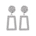 Wholesale Gold Frosted Square Embossed Vintage Earrings JDC-ES-D610 Earrings 晴雯 02 white K 1959 Wholesale Jewelry JoyasDeChina Joyas De China