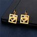 Wholesale Gold Heart Geometric Stainless Steel Earrings JDC-ES-MINGM021 Earrings 敏萌 Wholesale Jewelry JoyasDeChina Joyas De China