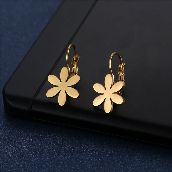 Wholesale Gold Heart Geometric Stainless Steel Earrings JDC-ES-MINGM021 Earrings 敏萌 EZ41 Wholesale Jewelry JoyasDeChina Joyas De China