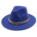 Wholesale Gold Necklace Felt Hat Flat Brim Big Brim Jazz Wool Top Hat JDC-FH-Guanchuan001 Fashionhat 冠川 Wholesale Jewelry JoyasDeChina Joyas De China