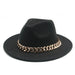 Wholesale Gold Necklace Felt Hat Flat Brim Big Brim Jazz Wool Top Hat JDC-FH-Guanchuan001 Fashionhat 冠川 Wholesale Jewelry JoyasDeChina Joyas De China