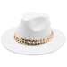 Wholesale Gold Necklace Felt Hat Flat Brim Big Brim Jazz Wool Top Hat JDC-FH-Guanchuan001 Fashionhat 冠川 Wholesale Jewelry JoyasDeChina Joyas De China