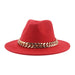 Wholesale Gold Necklace Felt Hat Flat Brim Big Brim Jazz Wool Top Hat JDC-FH-Guanchuan001 Fashionhat 冠川 Wholesale Jewelry JoyasDeChina Joyas De China