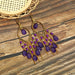 Wholesale Gold Plated Tassel Metal Boho Chain Earrings JDC-ES-Daiq008 Earrings 黛茜 E1819-8 purple Wholesale Jewelry JoyasDeChina Joyas De China