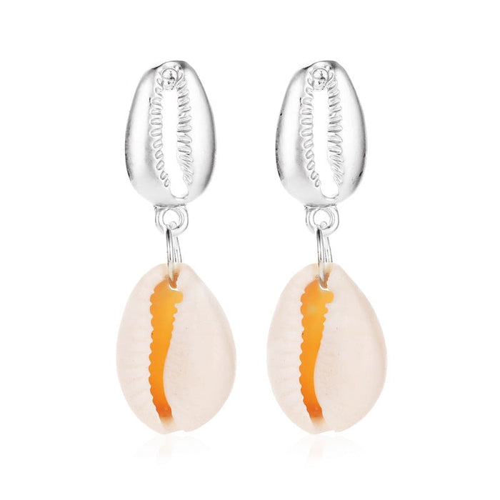 Wholesale Gold Round Crystal Natural Shell Earrings JDC-ES-D773 Earrings 晴雯 02 ADB 4516 Yajin Wholesale Jewelry JoyasDeChina Joyas De China