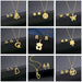 Wholesale gold stainless steel earrings necklace set combination JDC-NE-MINGM002 Necklace 敏萌 Wholesale Jewelry JoyasDeChina Joyas De China