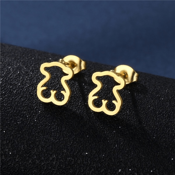 Wholesale Gold Stainless Steel Earrings Set JDC-ES-MINGM030 Earrings 敏萌 Wholesale Jewelry JoyasDeChina Joyas De China