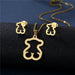Wholesale Gold Stainless Steel Earrings Set JDC-ES-MINGM030 Earrings 敏萌 TZ-12 Wholesale Jewelry JoyasDeChina Joyas De China