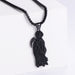 Wholesale gold stainless steel necklace JDC-NE-Aimi008 Necklaces 爱米萝 [black] with chain 3.5 * 60MM Wholesale Jewelry JoyasDeChina Joyas De China