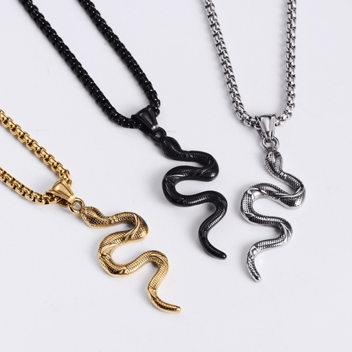 Wholesale gold stainless steel snake necklace JDC-NE-Aimi009 Necklaces 爱米萝 Wholesale Jewelry JoyasDeChina Joyas De China