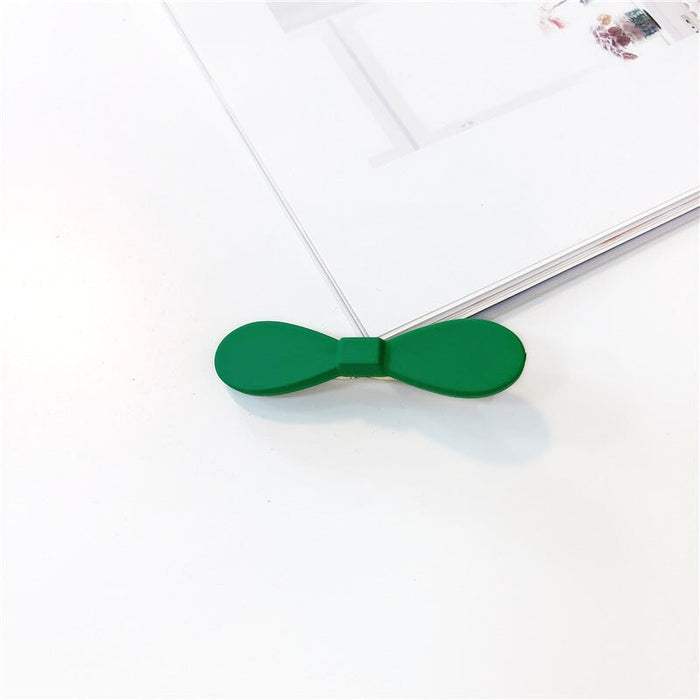 Wholesale Green Bow Plastic Resin Hair Clip Hair Rope JDC-HC-Jiax007 Hair Clips 佳芯 2411 Wholesale Jewelry JoyasDeChina Joyas De China