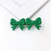 Wholesale Green Bow Plastic Resin Hair Clip Hair Rope JDC-HC-Jiax007 Hair Clips 佳芯 2412 Wholesale Jewelry JoyasDeChina Joyas De China