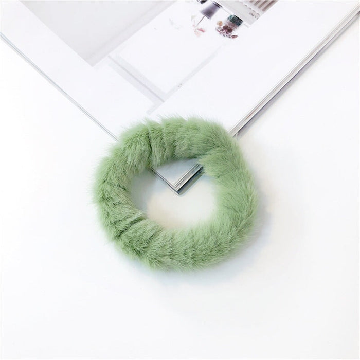 Wholesale Green Bow Plastic Resin Hair Clip Hair Rope JDC-HC-Jiax007 Hair Clips 佳芯 2723 Wholesale Jewelry JoyasDeChina Joyas De China