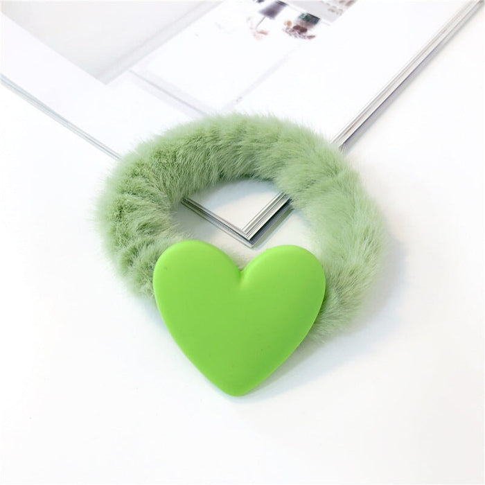 Wholesale Green Bow Plastic Resin Hair Clip Hair Rope JDC-HC-Jiax007 Hair Clips 佳芯 2729 Wholesale Jewelry JoyasDeChina Joyas De China