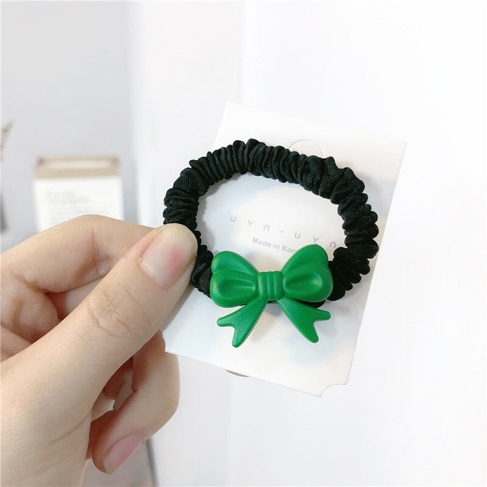 Wholesale Green Smiley Plastic Resin Hair Clip Hair Rope JDC-HC-Jiax006 Hair Clips 佳芯 2422 Wholesale Jewelry JoyasDeChina Joyas De China