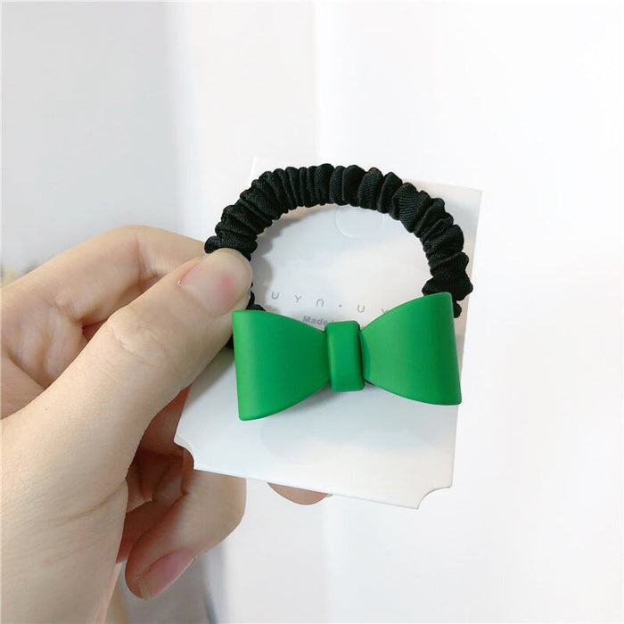 Wholesale Green Smiley Plastic Resin Hair Clip Hair Rope JDC-HC-Jiax006 Hair Clips 佳芯 2423 Wholesale Jewelry JoyasDeChina Joyas De China