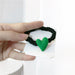 Wholesale Green Smiley Plastic Resin Hair Clip Hair Rope JDC-HC-Jiax006 Hair Clips 佳芯 2425 Wholesale Jewelry JoyasDeChina Joyas De China