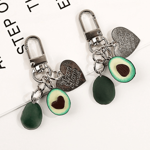 Wholesale Green Soft Pottery Avocado Keychain JDC-KC-Gongz029 Keychains 宫泽 Wholesale Jewelry JoyasDeChina Joyas De China