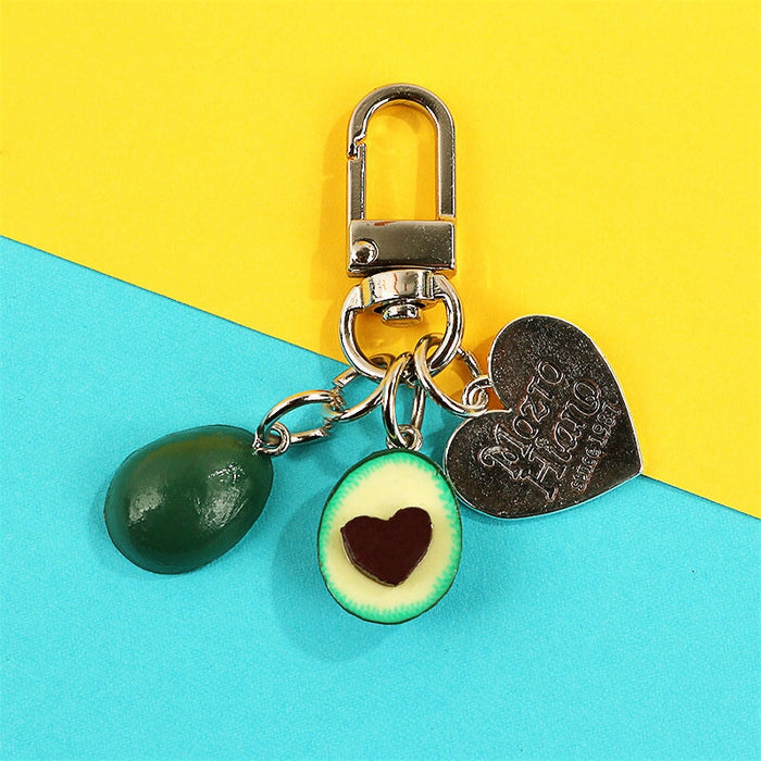 Wholesale Green Soft Pottery Avocado Keychain JDC-KC-Gongz029 Keychains 宫泽 Wholesale Jewelry JoyasDeChina Joyas De China