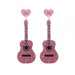 Wholesale guitar acrylic earrings JDC-ES-XUEP001 Earrings 雪帕 Wholesale Jewelry JoyasDeChina Joyas De China