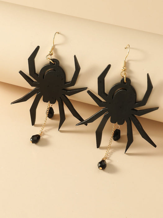 Wholesale Halloween Acrylic Black Spider Earrings JDC-ES-GANL007 Earrings 甘来 Wholesale Jewelry JoyasDeChina Joyas De China