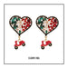 Wholesale heart alloy earrings JDC-ES-LIUM032 Earrings 榴芒 Wholesale Jewelry JoyasDeChina Joyas De China