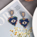 Wholesale heart set crystal metal earrings JDC-ES-LIUM021 Earrings 榴芒 Wholesale Jewelry JoyasDeChina Joyas De China