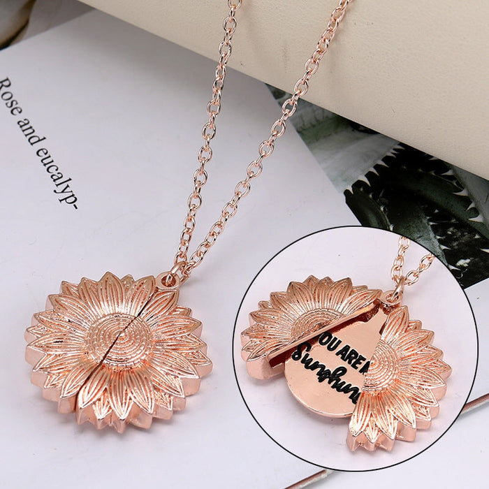 Wholesale hipster hip hop sunflower alloy necklace JDC-NE-Jiaow012 Necklaces 娇婉 Wholesale Jewelry JoyasDeChina Joyas De China