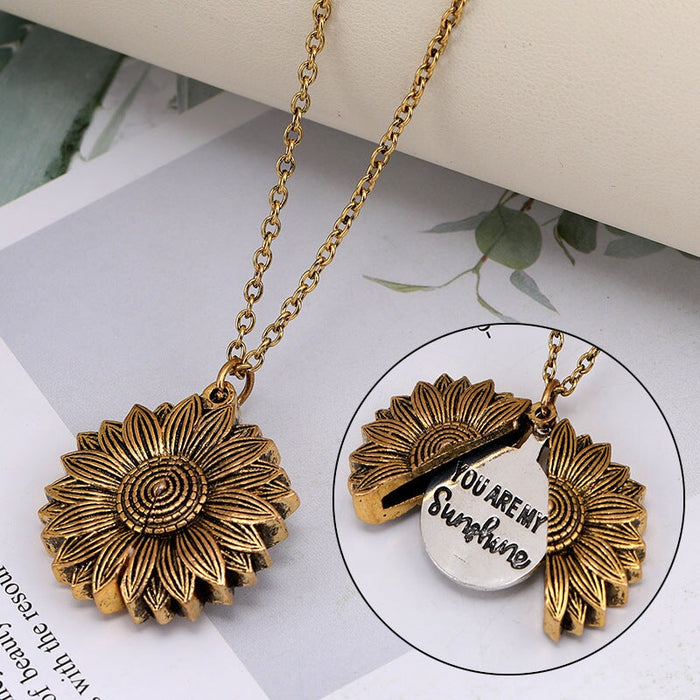 Wholesale hipster hip hop sunflower alloy necklace JDC-NE-Jiaow012 Necklaces 娇婉 Wholesale Jewelry JoyasDeChina Joyas De China