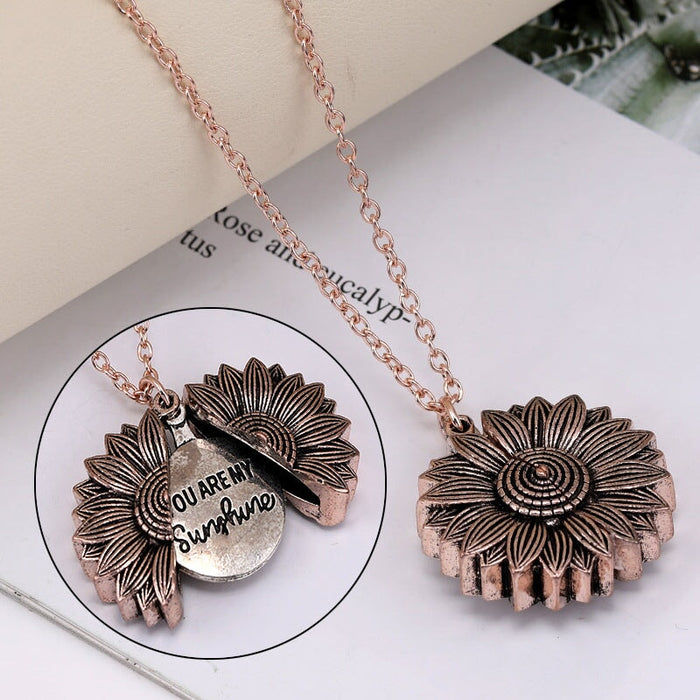 Wholesale hipster hip hop sunflower alloy necklace JDC-NE-Jiaow012 Necklaces 娇婉 Wholesale Jewelry JoyasDeChina Joyas De China