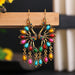 Wholesale Hollow Long Rhinestone Metal Alloy Earrings JDC-ES-Daiq009 Earrings 黛茜 Wholesale Jewelry JoyasDeChina Joyas De China