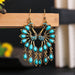 Wholesale Hollow Long Rhinestone Metal Alloy Earrings JDC-ES-Daiq009 Earrings 黛茜 Wholesale Jewelry JoyasDeChina Joyas De China