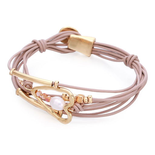 Wholesale Hollow Love Pearl Leather Multilayer Boho Bracelet JDC-BT-DHJ004 Bracelet 邓会君 Wholesale Jewelry JoyasDeChina Joyas De China