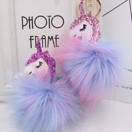 Wholesale Imitation Hair Alloy Hair Ball Pom Pom Keychain JDC-KC-Zuge014 Keychains 祖格 Wholesale Jewelry JoyasDeChina Joyas De China