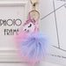 Wholesale Imitation Hair Alloy Hair Ball Pom Pom Keychain JDC-KC-Zuge014 Keychains 祖格 pink / Wholesale Jewelry JoyasDeChina Joyas De China