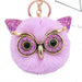 Wholesale Imitation Rex Rabbit Fur Big Eyes Sequined Owl Fur Ball Pom Pom Keychain JDC-KC-Zuge012 Keychains 祖格 Wholesale Jewelry JoyasDeChina Joyas De China