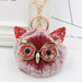 Wholesale Imitation Rex Rabbit Fur Big Eyes Sequined Owl Fur Ball Pom Pom Keychain JDC-KC-Zuge012 Keychains 祖格 Wholesale Jewelry JoyasDeChina Joyas De China