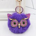 Wholesale Imitation Rex Rabbit Fur Big Eyes Sequined Owl Fur Ball Pom Pom Keychain JDC-KC-Zuge012 Keychains 祖格 Wholesale Jewelry JoyasDeChina Joyas De China