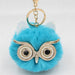 Wholesale Imitation Rex Rabbit Fur Big Eyes Sequined Owl Fur Ball Pom Pom Keychain JDC-KC-Zuge012 Keychains 祖格 Lake blue white / Wholesale Jewelry JoyasDeChina Joyas De China