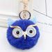 Wholesale Imitation Rex Rabbit Fur Big Eyes Sequined Owl Fur Ball Pom Pom Keychain JDC-KC-Zuge012 Keychains 祖格 Sapphire blue-blue / Wholesale Jewelry JoyasDeChina Joyas De China