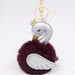 Wholesale Imitation Rex Rabbit Fur PU Leather Swan Fur Ball Pom Pom Keychain JDC-KC-Zuge013 Keychains 祖格 Wholesale Jewelry JoyasDeChina Joyas De China