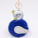 Wholesale Imitation Rex Rabbit Fur PU Leather Swan Fur Ball Pom Pom Keychain JDC-KC-Zuge013 Keychains 祖格 Wholesale Jewelry JoyasDeChina Joyas De China