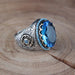 Wholesale Inlaid Sea Blue Zircon Ring JDC-RS-Beid004 Rings 贝迪 blue No. 7 Wholesale Jewelry JoyasDeChina Joyas De China