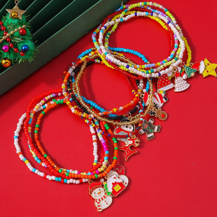 Wholesale Jewelry Random Anklet suit Fashion Santa Claus Christmas Tree Snowman Foot Jewelry Anklets JoyasDeChina Wholesale Jewelry JoyasDeChina Joyas De China