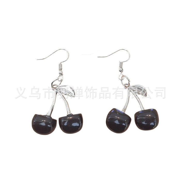 Wholesale Jewelry Simulation Cherry Keychain Fruit Pendant Accessories Key Chain Keychains JoyasDeChina Black earrings Wholesale Jewelry JoyasDeChina Joyas De China