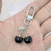Wholesale Jewelry Simulation Cherry Keychain Fruit Pendant Accessories Key Chain Keychains JoyasDeChina Black pendant Wholesale Jewelry JoyasDeChina Joyas De China