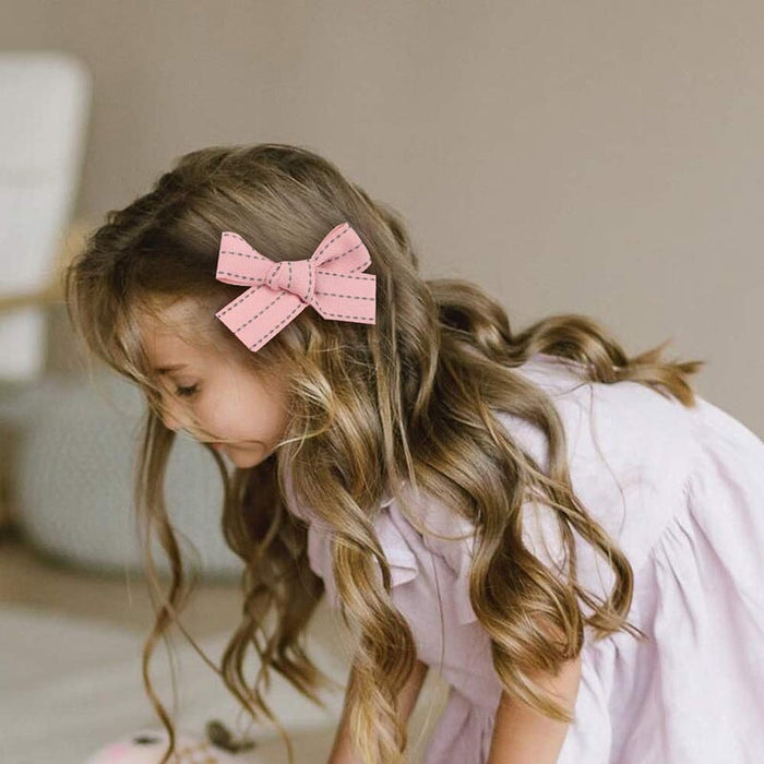 Wholesale Kids Bow Cloth Hair Clip Set JDC-HC-Danzuo025 Hair Clips 丹左 Wholesale Jewelry JoyasDeChina Joyas De China