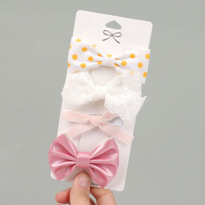 Wholesale Kids Bow Cloth Hair Clip Set JDC-HC-Danzuo026 Hair Clips 丹左 Wholesale Jewelry JoyasDeChina Joyas De China